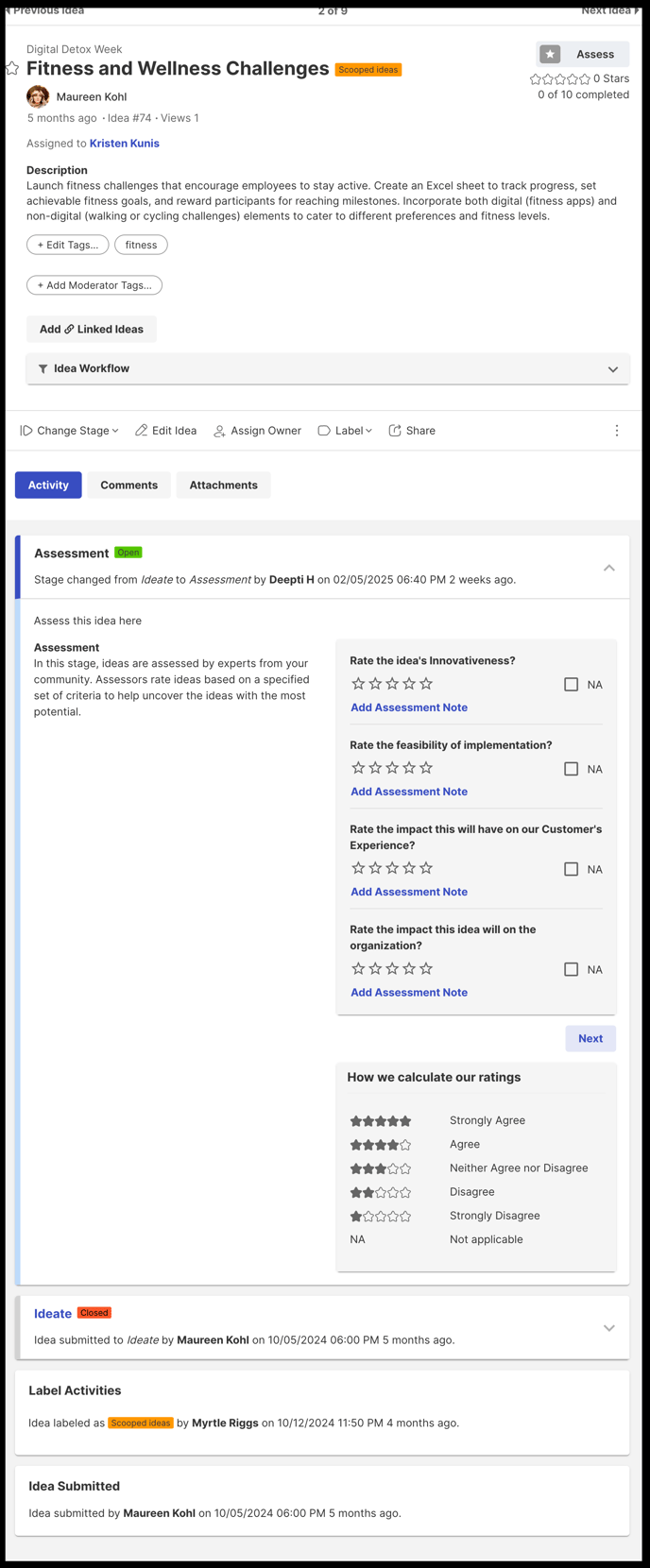 Assessment stage