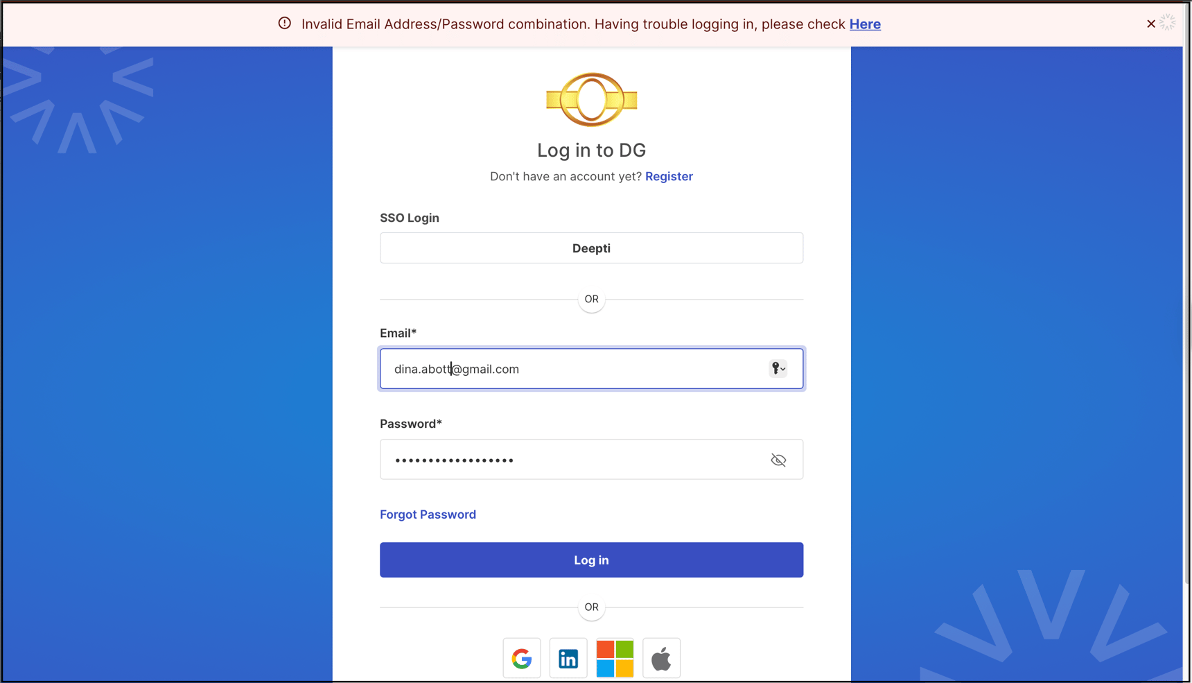 Authentication Failure