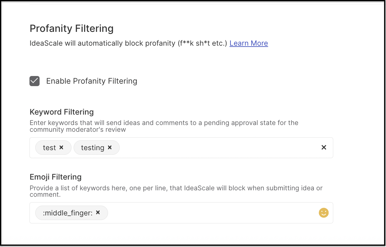 Profanity Filtering