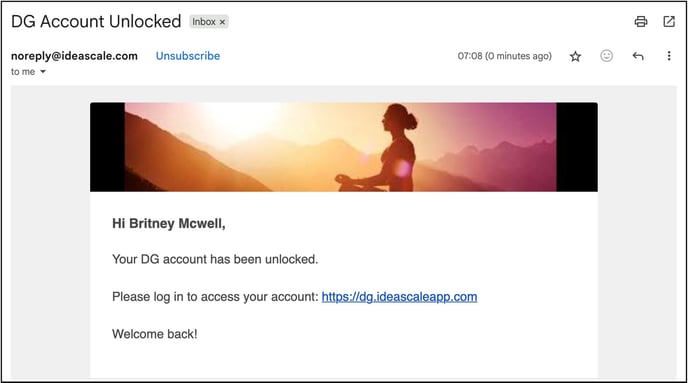 account unlocked copy