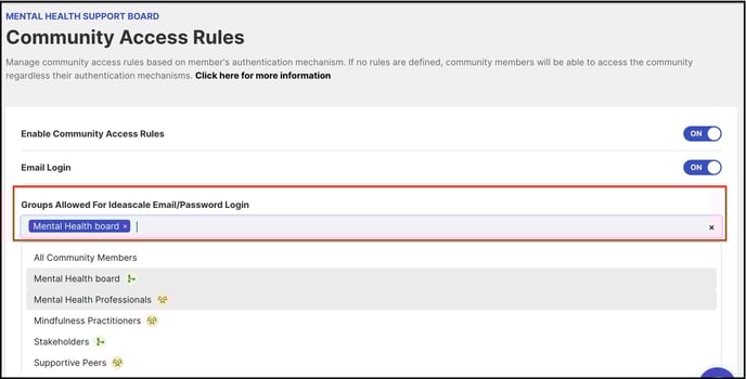 allowed groups copy