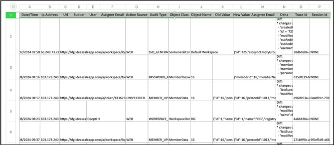 audit export copy