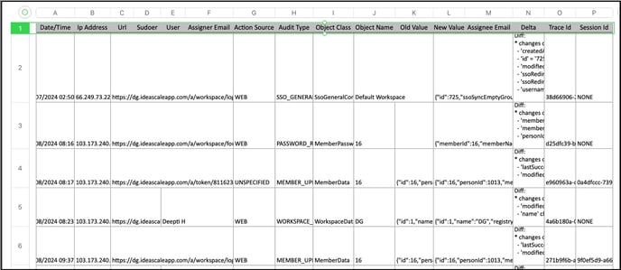audit export copy