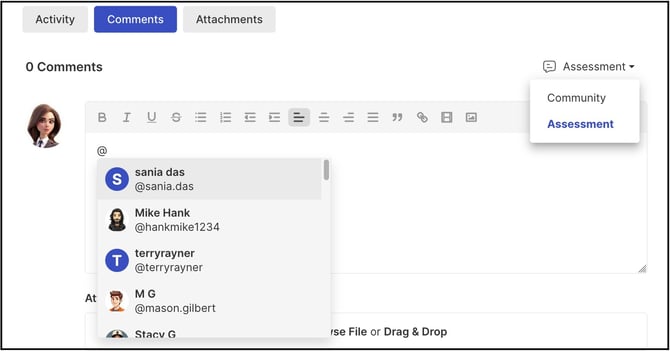comment mention copy
