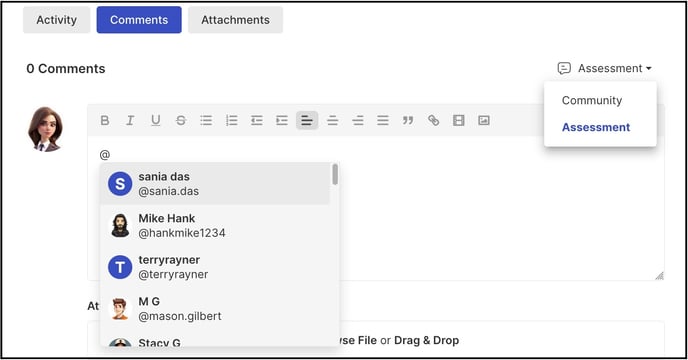 comment mention copy