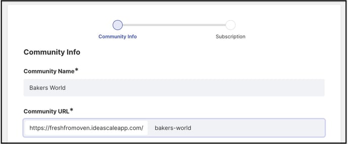 community name copy