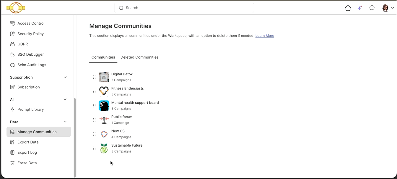 community reorder