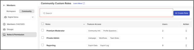 custom role search