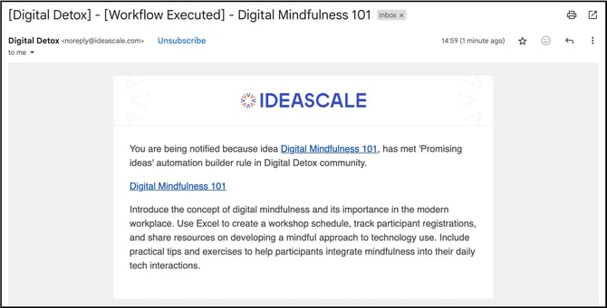 email notification copy