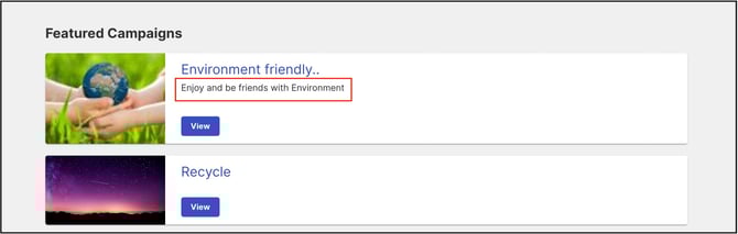 featured campaign subtitle copy