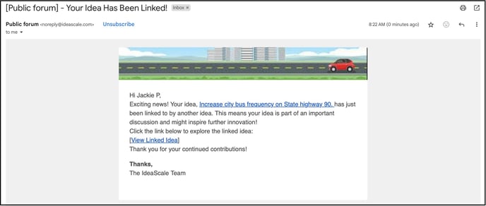 idea linked email copy