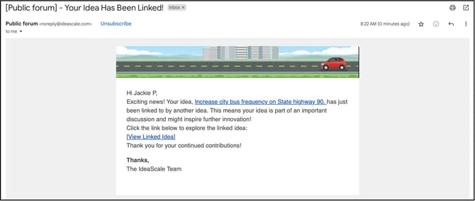 idea linked email copy