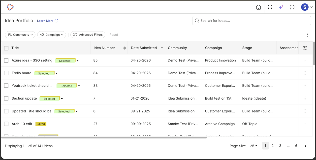 idea visibility setting