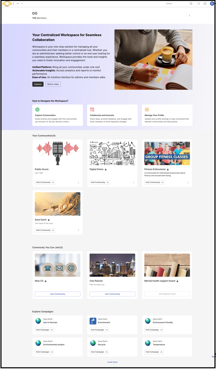 landing page