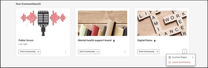 leave community copy