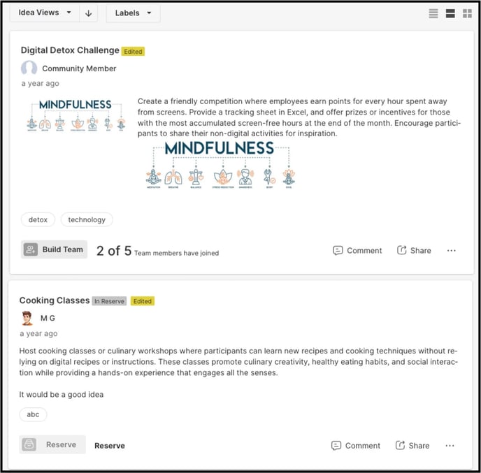 list view copy