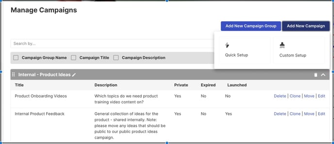 manage campaign copy