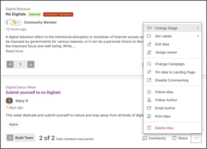 moderate front end copy