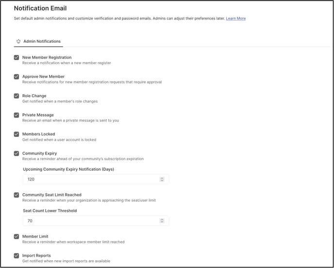 notification email copy