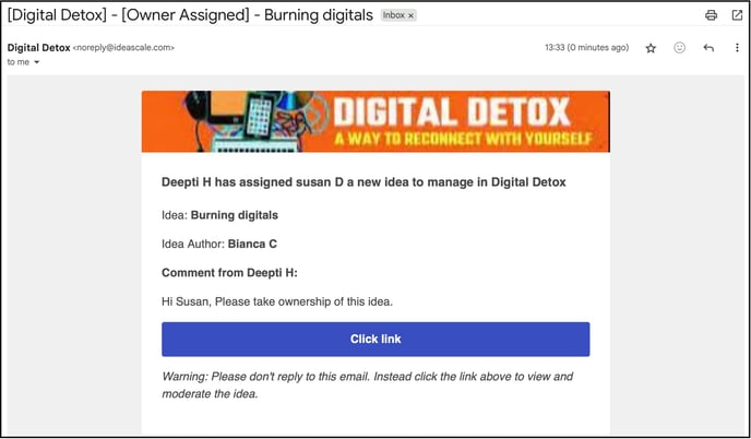 owner assigned email copy