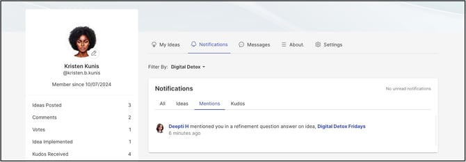 profile mention copy