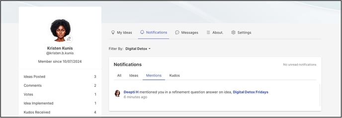 profile mention copy