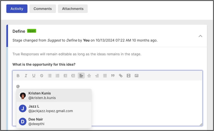 refine mention copy
