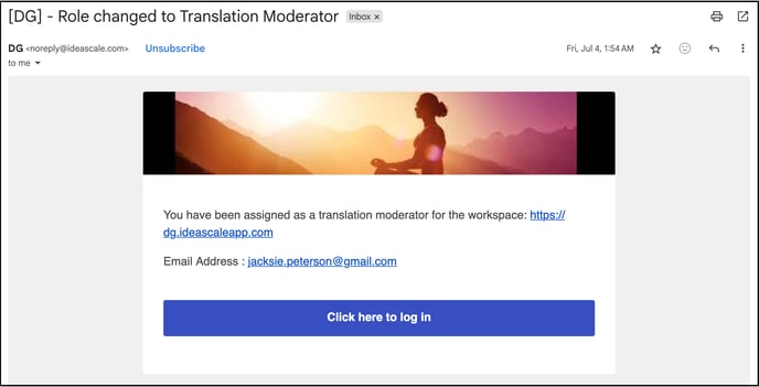 role change email