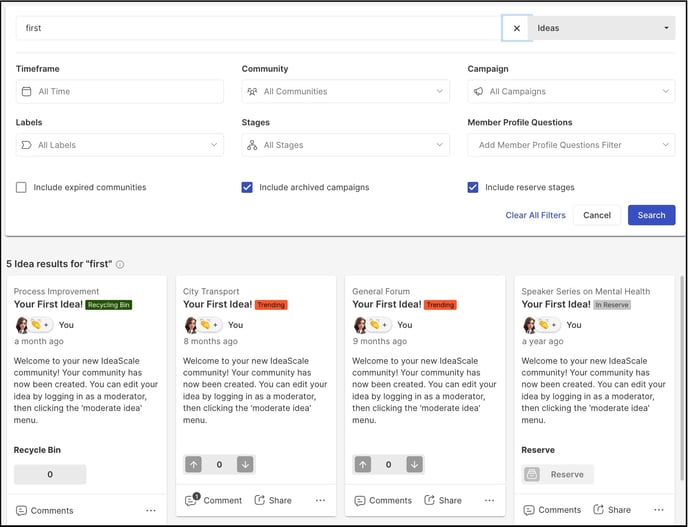 search ideas copy