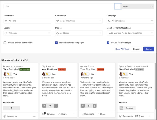 search ideas copy