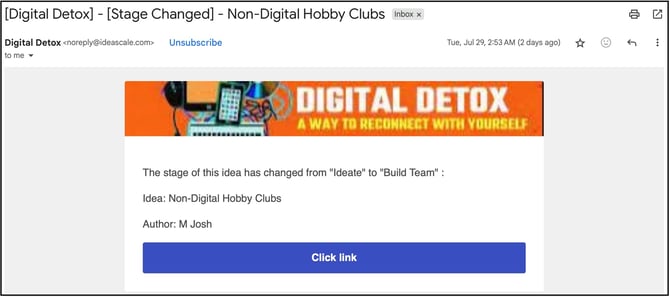 stage change email copy