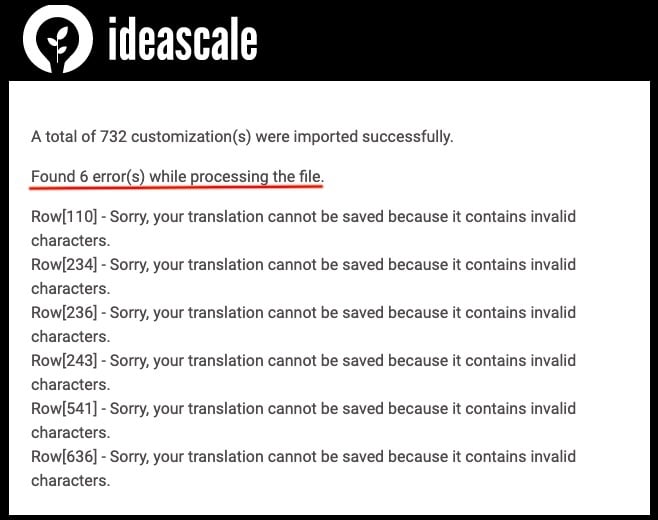 string error email copy