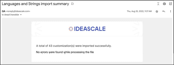 string upload email copy
