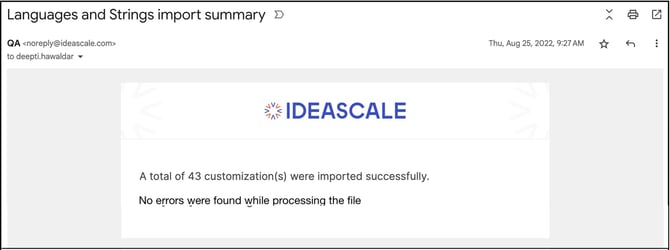 string upload email copy