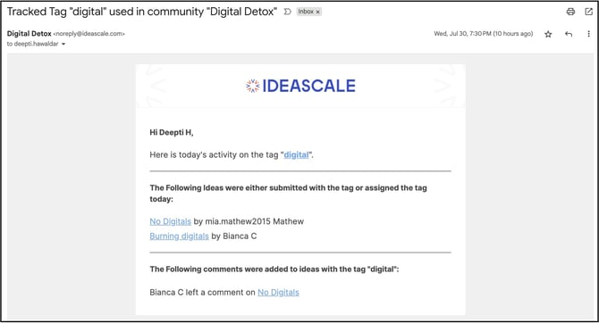tag email copy
