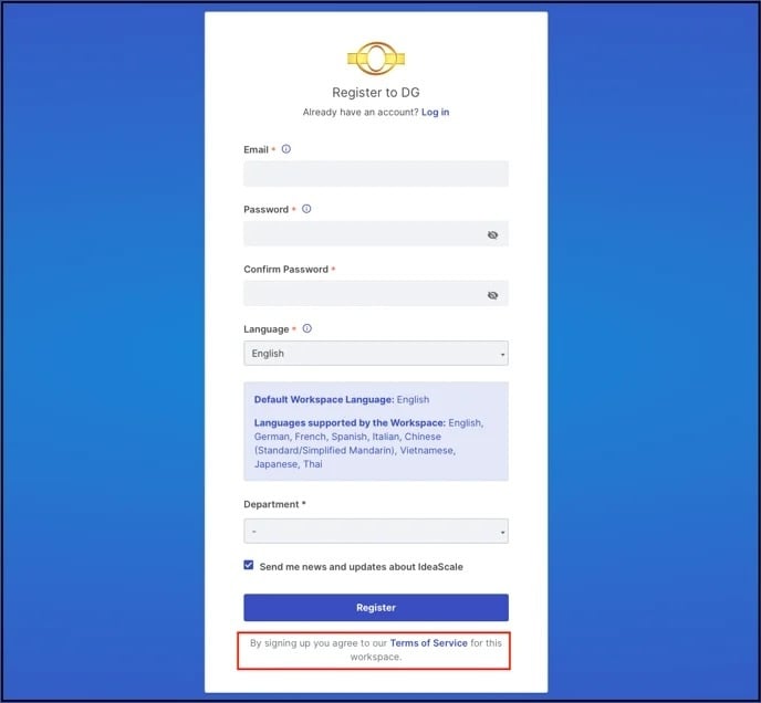 tos login page copy