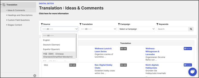 translate ideas