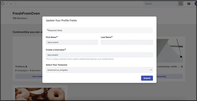 update profile copy
